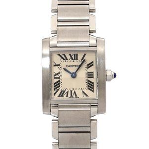 Cartier Tank Francaise SM W51008Q3 Women's Ivory Quartz Watch